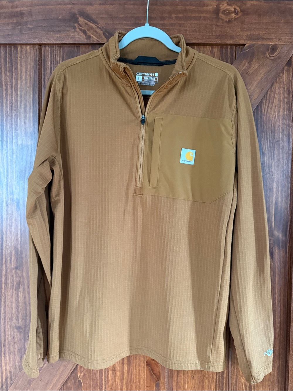 Carhartt Men’s Caramel Brown Quarter-Zip Pullover